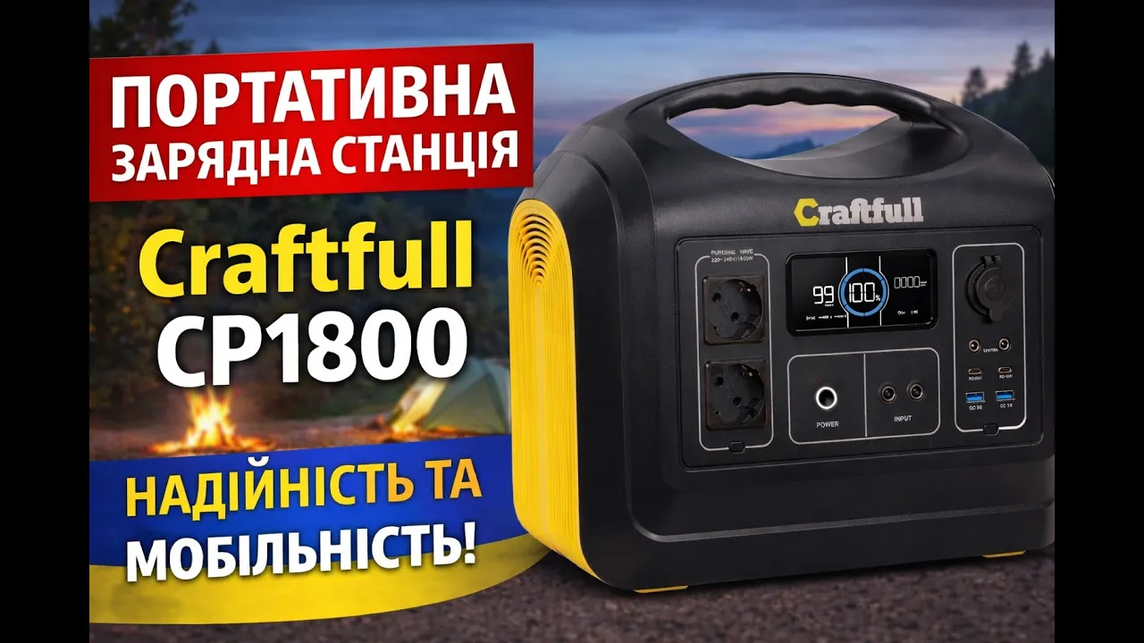 Портативна зарядна станція Craftfull CP1800