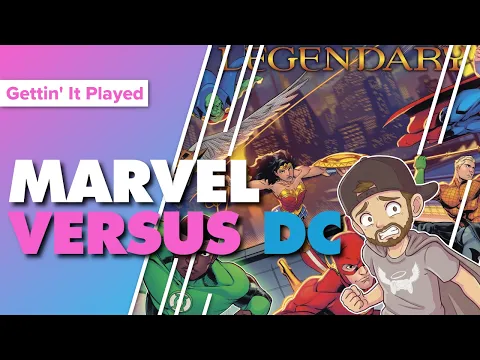 Legendary DC Deck Building Game vs Marvel's Hyperion Playthrough | Marvel vs DC Crossover