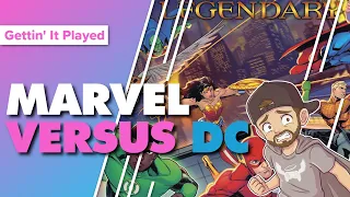 Legendary DC Deck Building Game vs Marvel's Hyperion Playthrough | Marvel vs DC Crossover