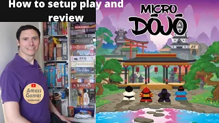 Micro Dojo 1-2 player how to setup play and review #boardgame AmassGames #4k #bga #bgg #tabletop