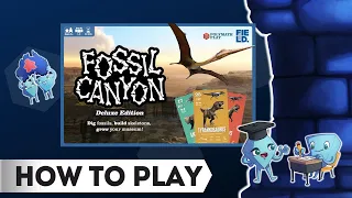Fossil Canyon - How to Play Board Game, with Tarrant and Stella