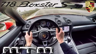 Porsche 718 Boxster S MTM AutoBahn Acceleration 272 km/h POV Test Drive