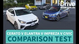 What Is The Best Small Sedan? Cerato v Elantra v Impreza v Civic | Drive.com.au
