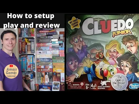 How to play Clue Junior Broken Toy setup board game AmassGames #tabletop #hasbro #kids #cluedo