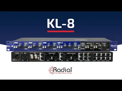 Product video thumbnail for Radial KL-8 Rackmount Keyboard Mixer 4 Input