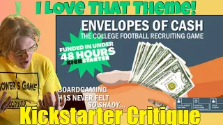 Envelopes of Cash: The College Football Recruiting Game - Kickstarter Critique Review