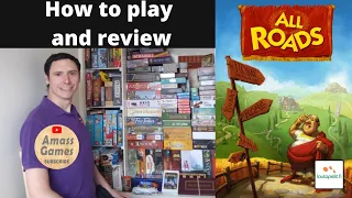 All Roads how to setup play and review board game Castle Con AmassGames 4K #games #boardgame tile