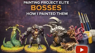 Project: ELITE – Bosses (MindEater, Gutslug, Thraex, Naga) Painting with Lotus Thalia #lotusthalia