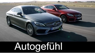 2016 All-new Mercedes C-Class Coupé C300 & C250d Exterior Interior Driving preview C-Klasse Coupé