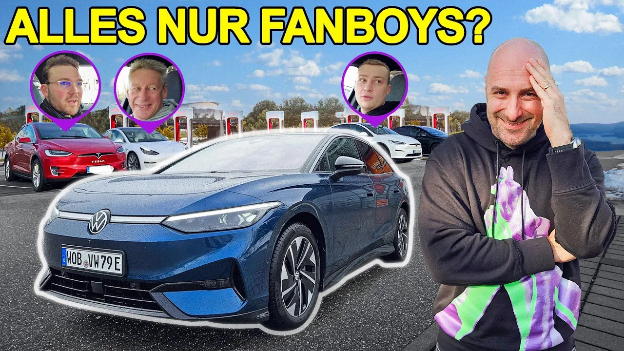 Experiment: Ich konfrontiere Tesla Fahrer LIVE mit VW ID.7