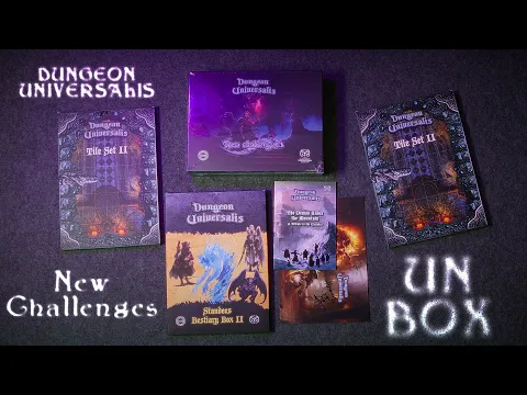 Unboxing Dungeon Universalis New Challenges expansion