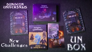 Unboxing Dungeon Universalis New Challenges expansion