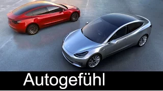 Tesla Model 3 premiere REVEAL with Elon Musk Exterior/Facts/Preview all-new neu #teslamodel3