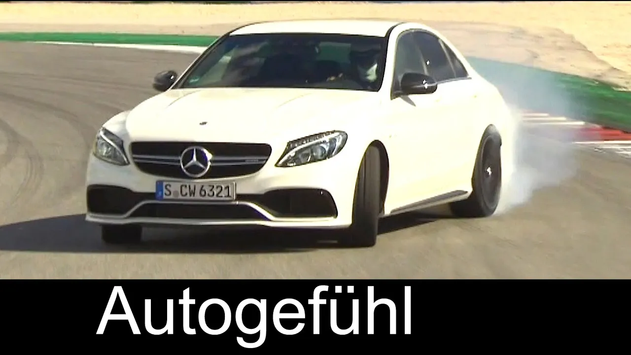 All-new 2016 Mercedes-AMG C63 & C63S racetrack driving, exterior, interior & colours