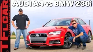 Audi A4 vs  BMW 230i 0-60 Mashup Review: 2.0L vs 2.0L in Different Cars