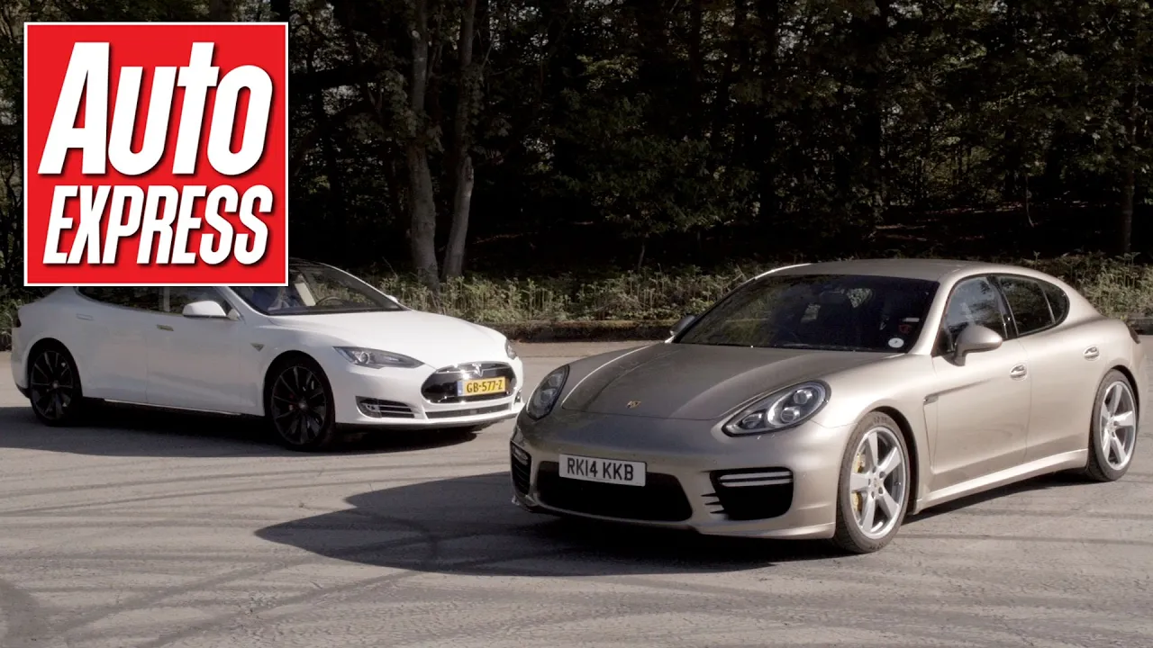 Tesla Model S P85D vs Porsche Panamera Turbo S drag race