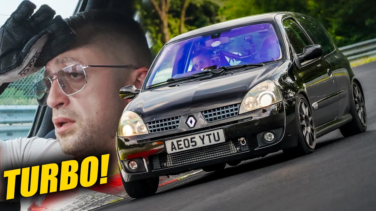 Trying Not to Die in TURBO Renault Clio 182! // Nürburgring