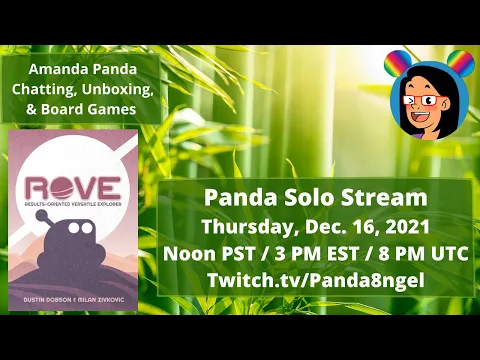 Panda Solo: Rove from Buttonshy | Twitch VOD from Dec. 16, 2021