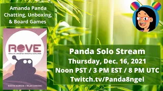 Panda Solo: Rove from Buttonshy | Twitch VOD from Dec. 16, 2021