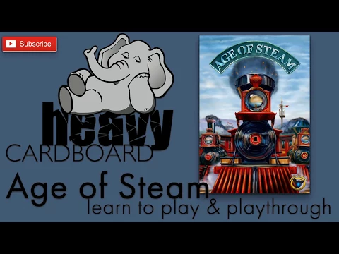 Heavy Cardboard Teaches Age of Steam & Full Playthrough! (Base map **Rust Belt**)