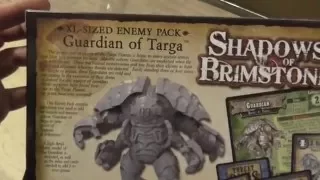 the unboxing Shadows of Brimstone: The Guardian of Targa XL Enemy Pack