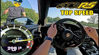 PORSCHE 992 GT3 RS *STRAIGHT PIPED* at TOP SPEED but then.. POLIZEI!!