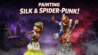 Painting Silk & Spider-Punk | Marvel United: Spider-Geddon #lotusthalia #marvel #marvelunited