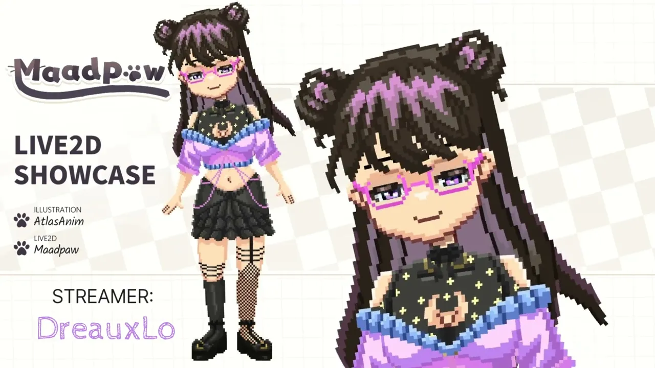 Pixel art style Vtuber model (art + rig) by Maadpaw Rigging (@Maadpaw ...