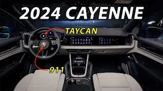 2024 Porsche Cayenne interior mixes 911 and Taycan features!
