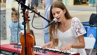 MY PIANO DEBUT ON THE STREET | Someone You Loved - Karolina Protsenko & Oscar Stembridge