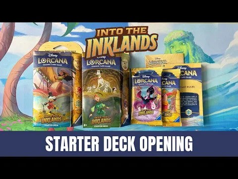 Into The Inklands Starter Decks Box Opening Unboxing + Disney Lorcana TCG
