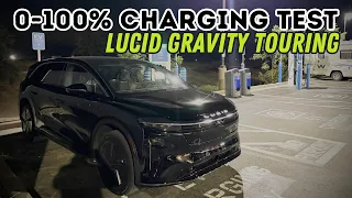 Lucid Gravity Touring (89kWh) 0-100% DC Fast Charging Analysis