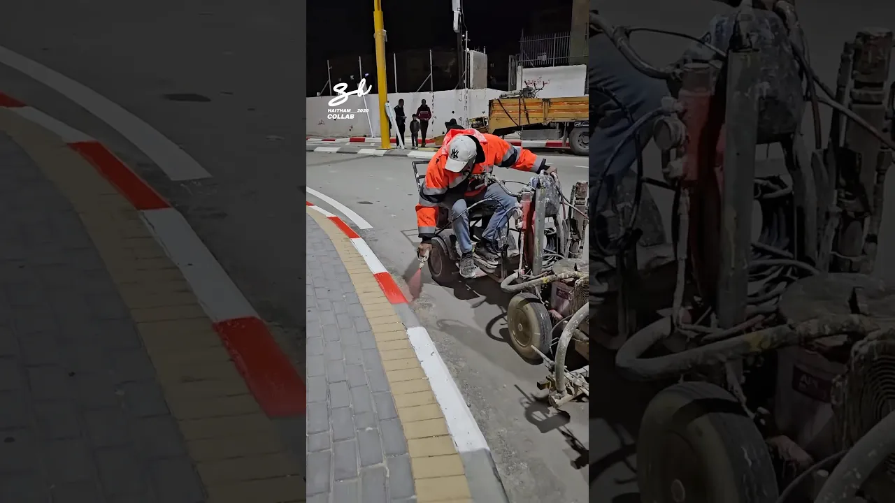 Painting Road Markings! 😍 #painting #roads #vehicles