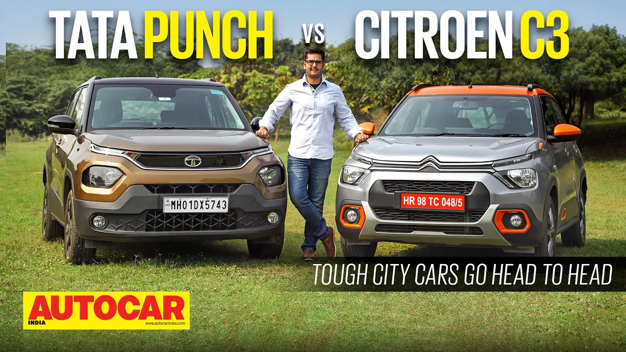 2022 Tata Punch vs Citroen C3 - Tough city cars face-off | Comparison | Autocar India