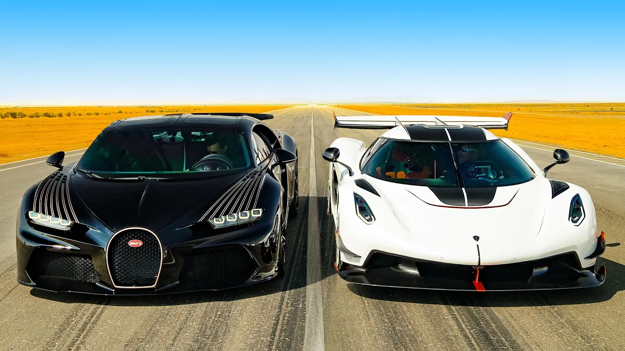 Koenigsegg Jesko v Bugatti Chiron Super Sport: DRAG RACE