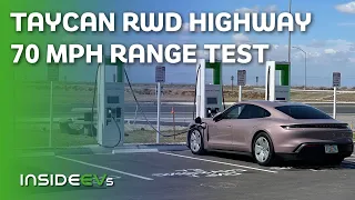Porsche Taycan RWD Highway 70 MPH Range Test