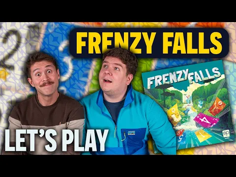 Frenzy Falls | Flowing Cards and MANY Spillovers | Board Game Playthrough
