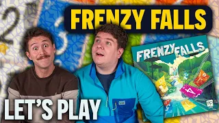 Frenzy Falls | Flowing Cards and MANY Spillovers | Board Game Playthrough