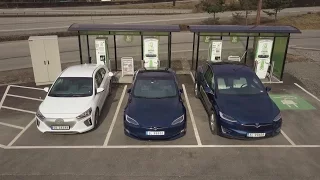 Consumption test on Ioniq, Model S and X