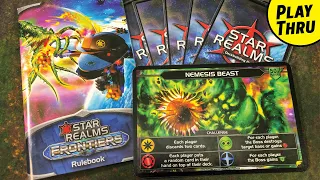 STAR REALMS FRONTIERS Solo Playthrough against the Nemesis Beast