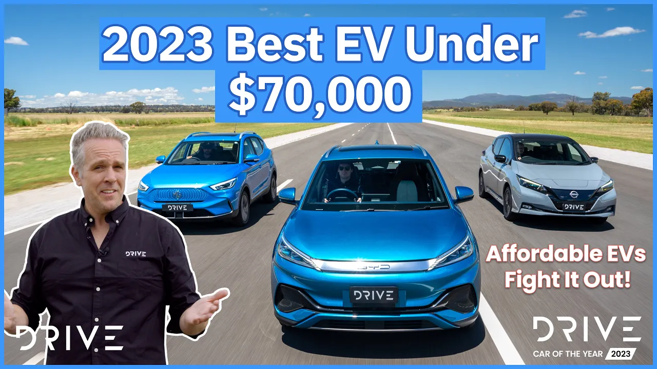2023 Best EV Under $70,000 | BYD Atto 3, MG ZS EV, Nissan Leaf e+ | Drive.com.au