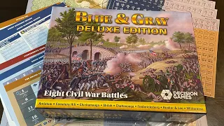 Blue & Gray Deluxe Edition (Decision Games) - Unbox & First Look