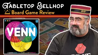 Review of Venn from The Op, a competitive or co-op party game using Venn diagrams & wonky art cards
