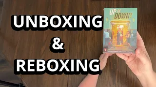 Up Or Down? Card Game Quick Look Unboxing & Reboxing - What's in the Box?