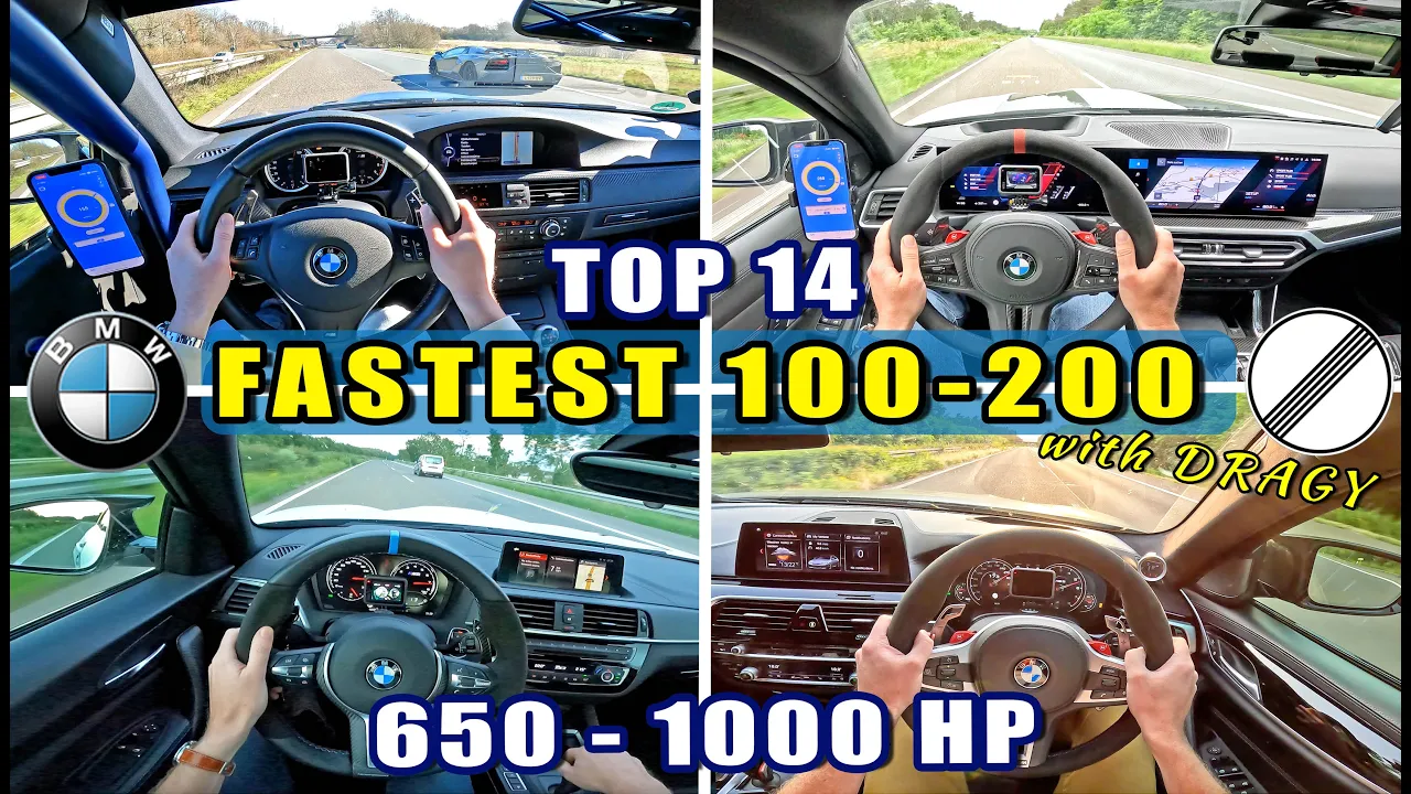 TOP 14 // FASTEST BMW's // 100-200 on AUTOBAHN