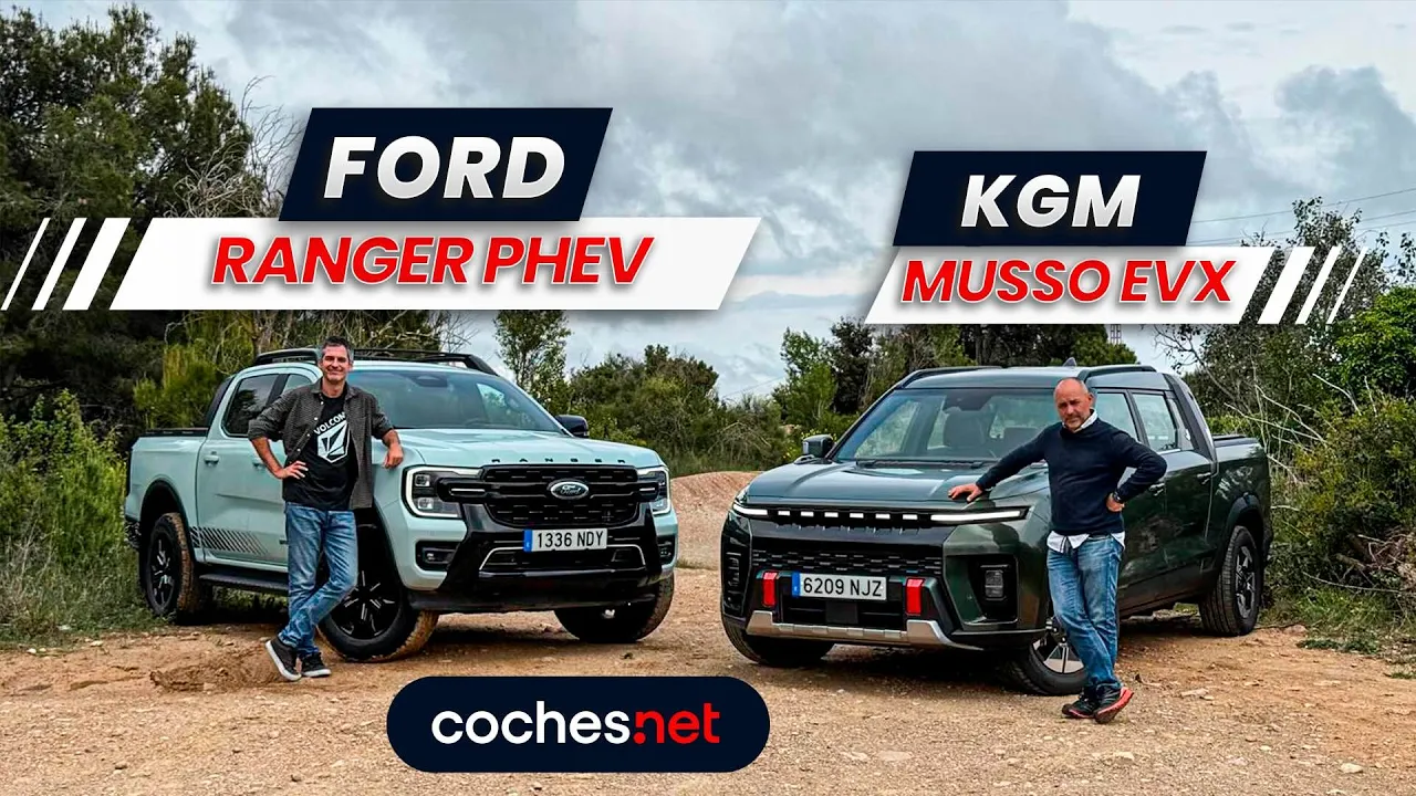 Ford Ranger PHEV vs KGM Musso EVX | Comparativo / Test / Review en español | coches.net