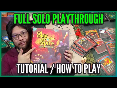 How To Play & Full Ironclad Solo Playthrough! | Table Time | Slay The Spire Board Game Gameplay