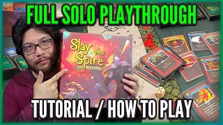 How To Play & Full Ironclad Solo Playthrough! | Table Time | Slay The Spire Board Game Gameplay