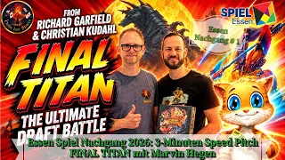 Essen Spiel Nachgang 2026: 3-Minuten Speed Pitch FINAL TITAN mit Marvin Hegen