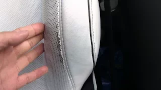 Tesla ultra white seats after 120k km/75k mi